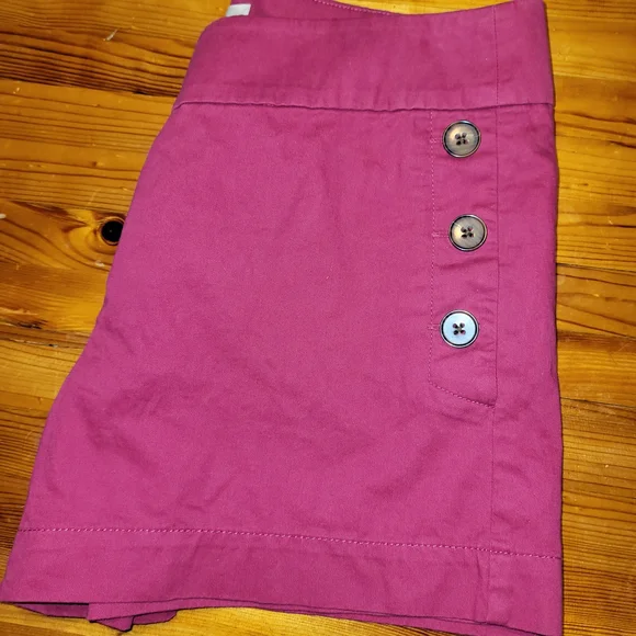 LOFT Pink High Waist Shorts Tailored Cotton Blend - Picture 6 of 6